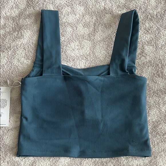 Salt Project Teal Ribbed Energy Tank - Picture 2 of 3